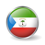 Equatorial Guinea flag button vector