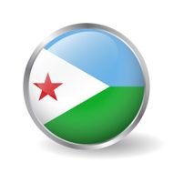 Djibouti flag button vector