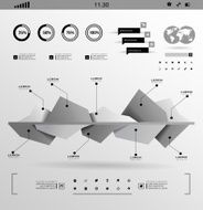 Set elements of infographics N5