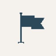 Simple stylish pixel icon flag Vector design N2
