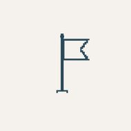 Simple stylish pixel icon flag Vector design N3