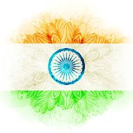 Vector indian flag in watercolor background N2