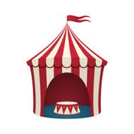 Circus tent isolated on white background