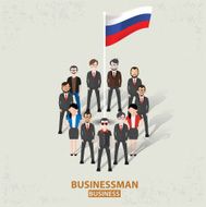 Russia team character business concept vector