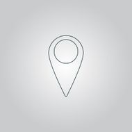 Mark icon pointer vector illustration