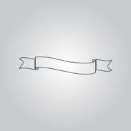 Flat ribbon icon