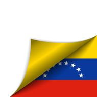 Venezuela Country Flag Turning Page