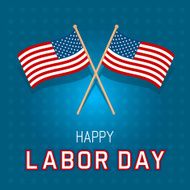 Labor Day Flags Card