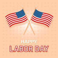 Labor Day Flags Card N2
