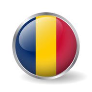 Chad flag button vector