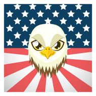 Eagle with USA flag
