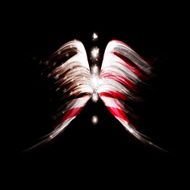 Abstract angel wings with american flag