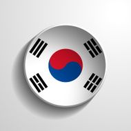 South Korea 3d Round Button