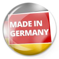made in germany Round Button Icon N2