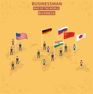 Map info graphic design on yellow background vector