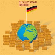 Germany business on yellow background design vector