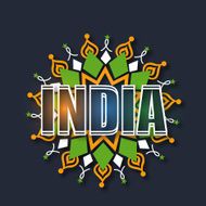 Floral greeting card for Indian Independence Day