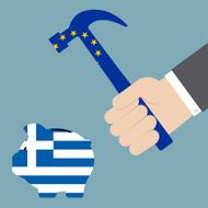 EU Greece economy crisis concept