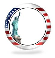Staute of Liberty USA Round
