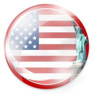 USA Round Button N6