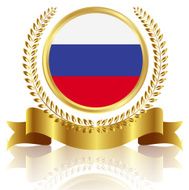 Russia flag frame