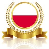 Poland national flag frame