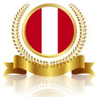 Peru national flag frame
