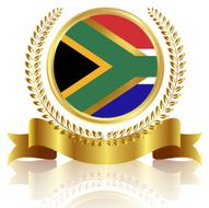 South Africa national flag frame