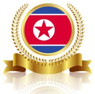 North Korea national flag frame