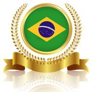 Brazil national flag frame