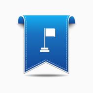 Flag Sign Blue Vector Icon Design N3