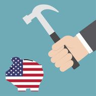 USA American economy crisis concept