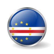 Cape Verde flag button vector N2