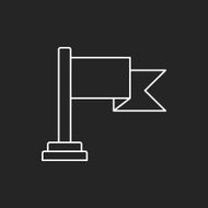 media flag line icon N2