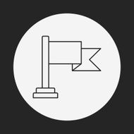 media flag line icon N3