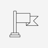 media flag line icon N4