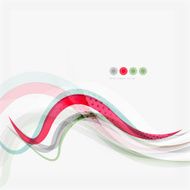 Red and blue wave lines N6