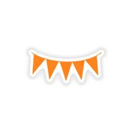 icon sticker realistic design on paper garland N2