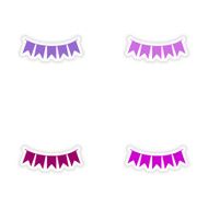 assembly realistic sticker design on paper garlands N3