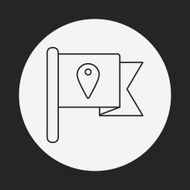 flags line icon N4