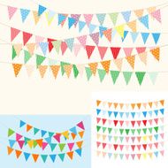 Bunting and garlands for Birthday Card N2