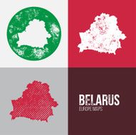 Belarus Grunge Retro Map