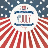 Independence Day Greeting Card in Vintage Style