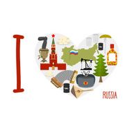 I love Russia Heart of sights Russian Federation