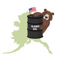 Oil Barrel Alaska map background