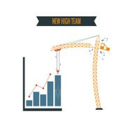 new high business graph concept