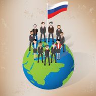 Russia employee design vector