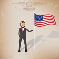 American employee design vector