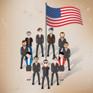 American teamwork Businessman design vector