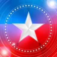 white star in a circular pattern